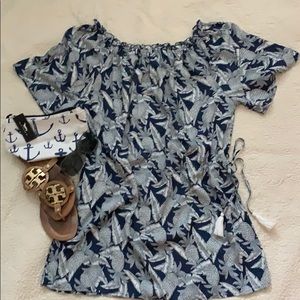 Spiggia Dolce Sidetie Navy Pineapple Beach Dress